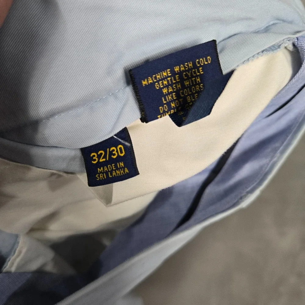 Polo Ralph Lauren pants mens 32x30 light blue pima classic fit lightweight chino